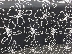 チュール　ミシン刺繍　　(加工幅　105cm)